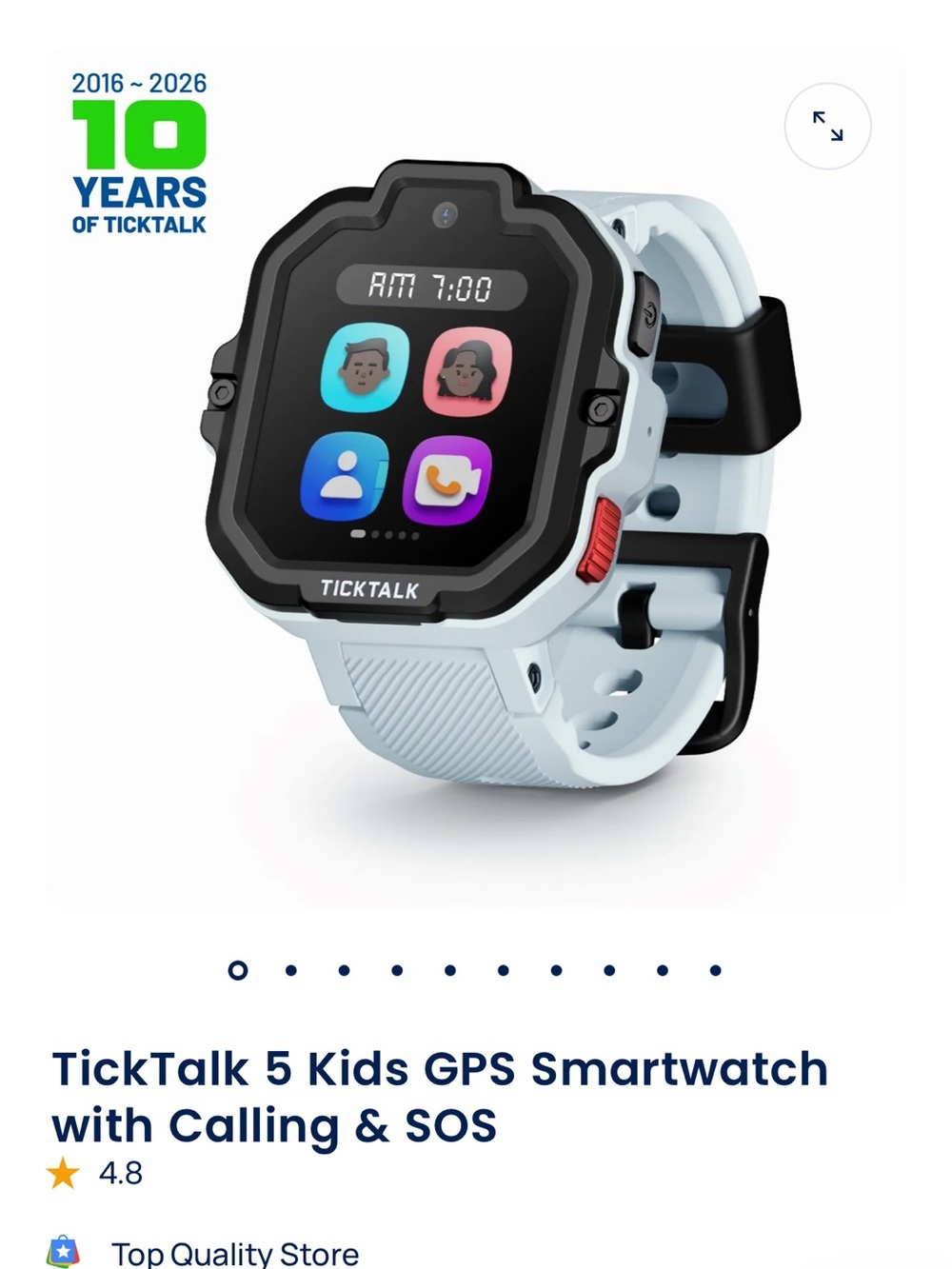 Kids GPS Smartwatch in Light Blue — Calling & SOS